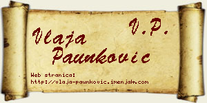 Vlaja Paunković vizit kartica